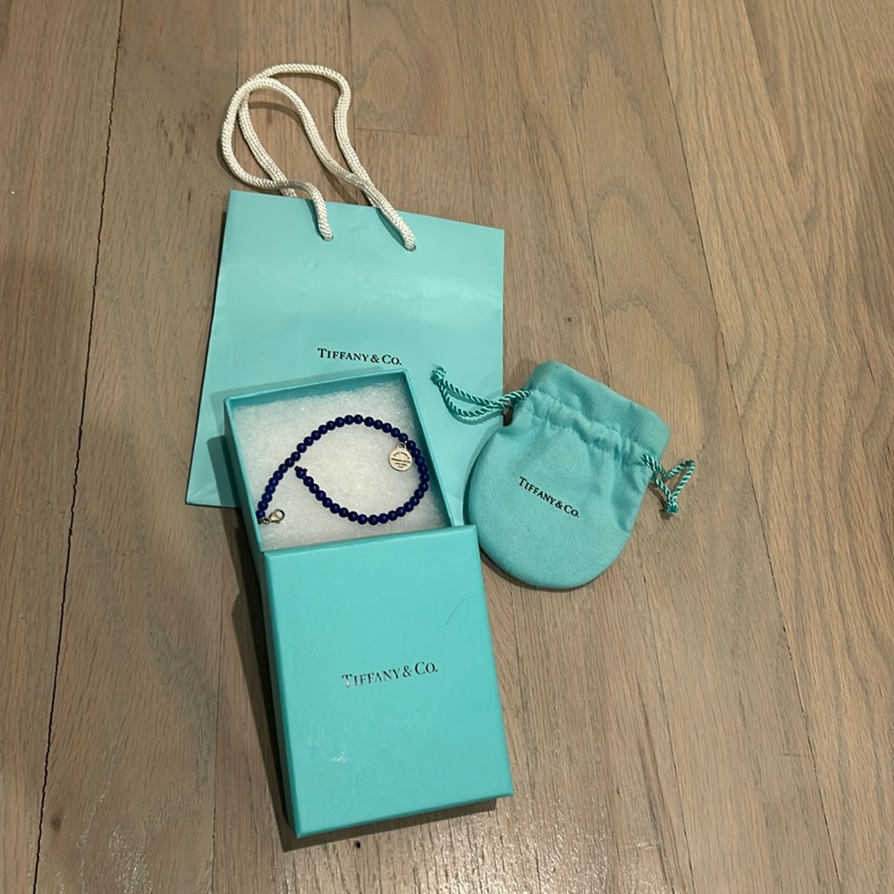 Tiffany Co Sterling Lapis Bracelet